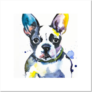 French Bulldog Watercolor - Gift For Dog Lovers Posters and Art